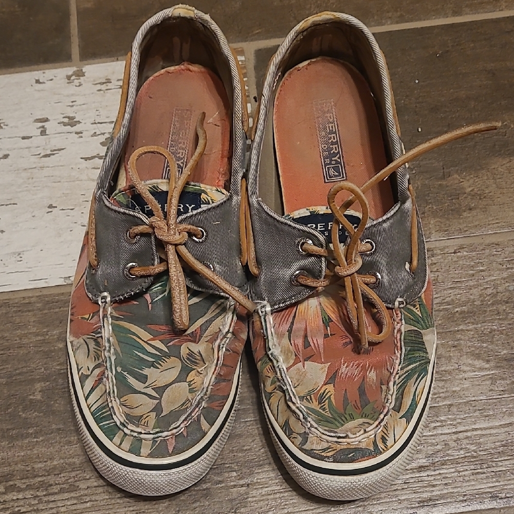 Sperry Multicolor Tropical Canvas Boat Shoes
